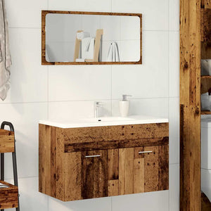Waschbeckenunterschrank Altholz-Optik 80 cm