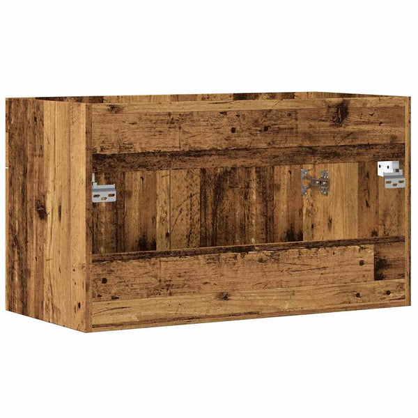 Waschbeckenunterschrank Altholz-Optik 80 cm