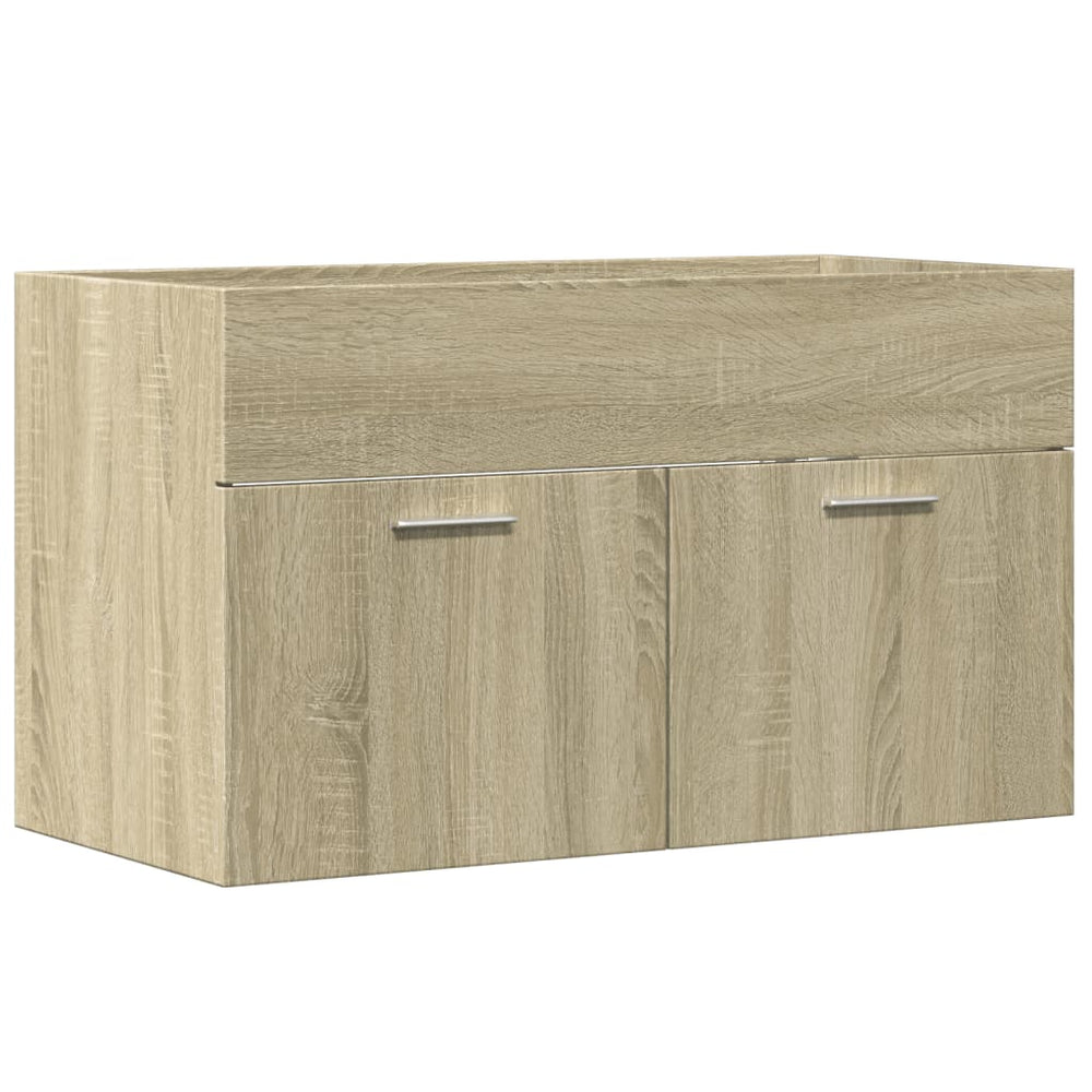 Waschbeckenunterschrank Sonoma-Eiche 90 cm