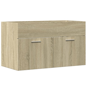Waschbeckenunterschrank Sonoma-Eiche 90 cm