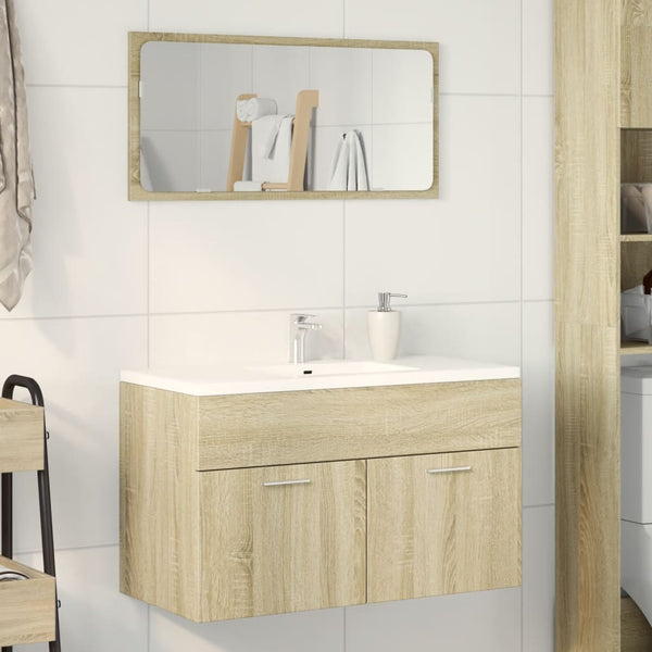 Waschbeckenunterschrank Sonoma-Eiche 90 cm