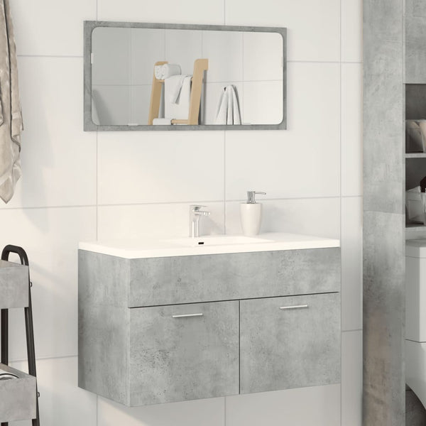 vidaXL Meuble sous lavabo gris béton 90x38,5x46 cm bois d'ingénierie