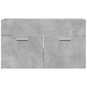 vidaXL Meuble sous lavabo gris béton 90x38,5x46 cm bois d'ingénierie