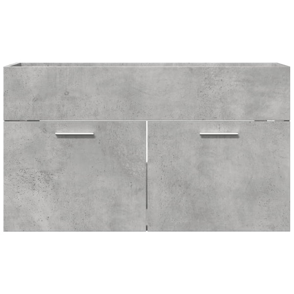 vidaXL Meuble sous lavabo gris béton 90x38,5x46 cm bois d'ingénierie
