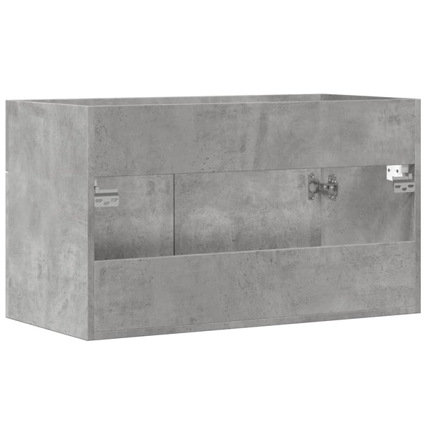 vidaXL Meuble sous lavabo gris béton 90x38,5x46 cm bois d'ingénierie