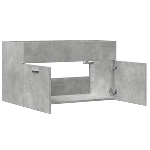 vidaXL Meuble sous lavabo gris béton 90x38,5x46 cm bois d'ingénierie