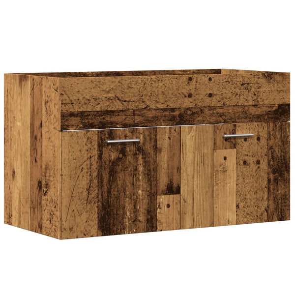 Waschbeckenunterschrank Altholz 90 cm