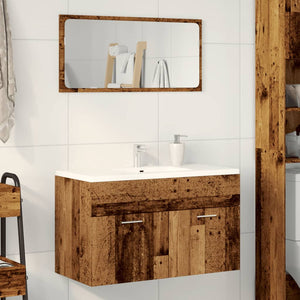 Waschbeckenunterschrank Altholz 90 cm
