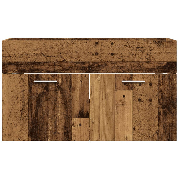 Waschbeckenunterschrank Altholz 90 cm