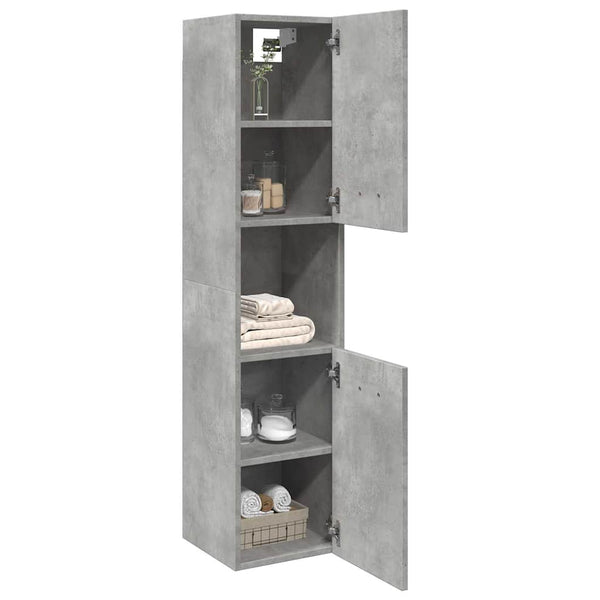 Betongrauer Hänge-Badezimmerschrank 30x130 cm