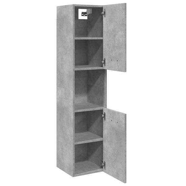 Betongrauer Hänge-Badezimmerschrank 30x130 cm