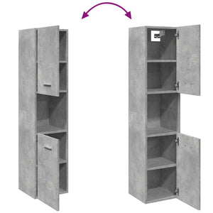 Betongrauer Hänge-Badezimmerschrank 30x130 cm