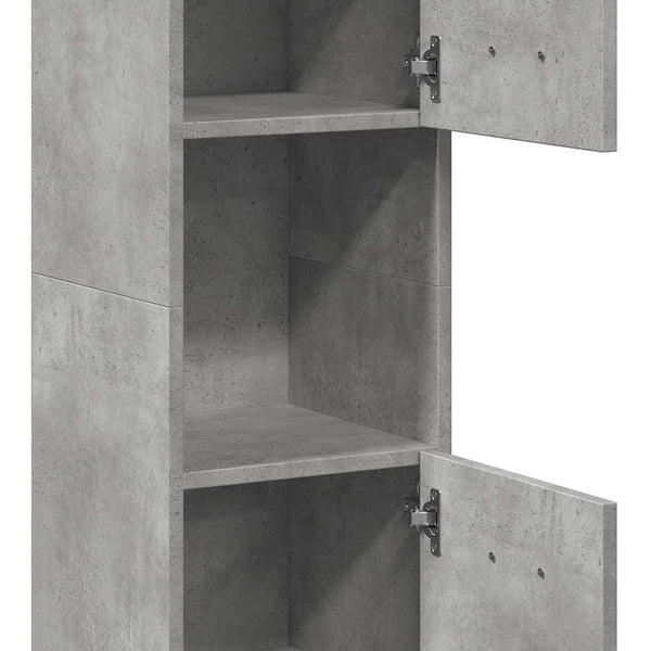 Betongrauer Hänge-Badezimmerschrank 30x130 cm