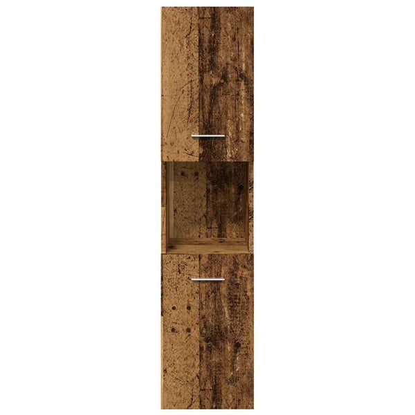 Bad-Hängeschrank Altholz-Optik 30x30x130 cm