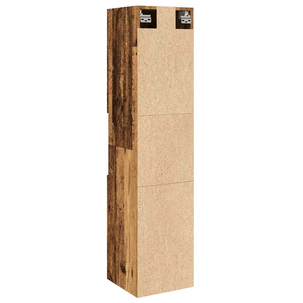Bad-Hängeschrank Altholz-Optik 30x30x130 cm