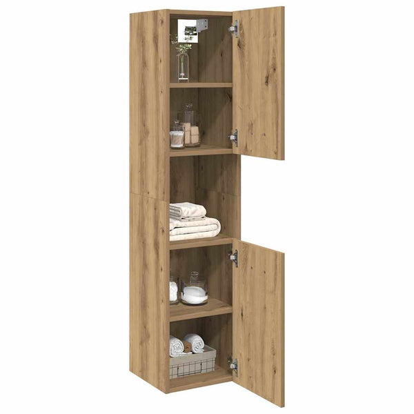 Bad-Hängeschrank Artisan-Eiche 30x30x130 cm
