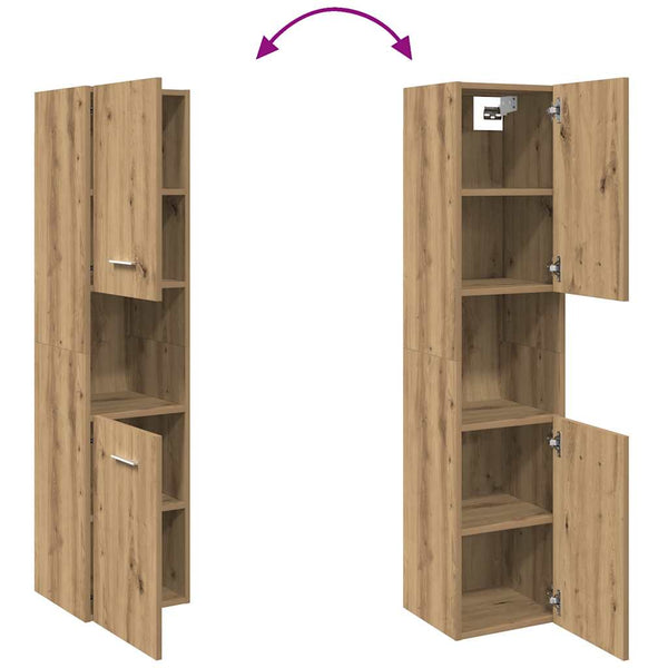 Bad-Hängeschrank Artisan-Eiche 30x30x130 cm