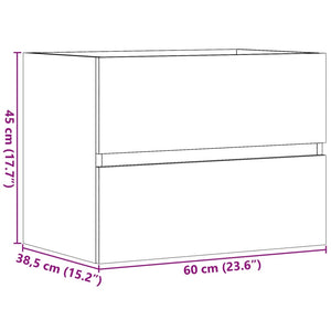 Badschrank Betongrau 60 cm