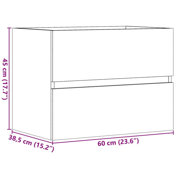 Badschrank Betongrau 60 cm
