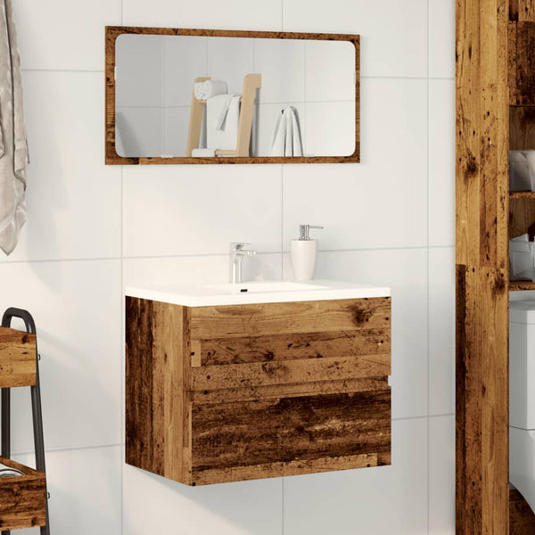 Badschrank Altholz-Optik, 60 cm