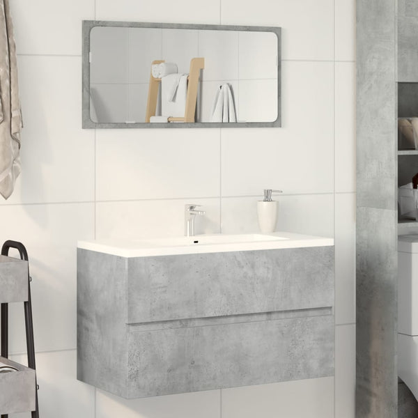 vidaXL Armoire murale de salle de bain gris béton 80x38,5x45 cm en bois d'ingénierie