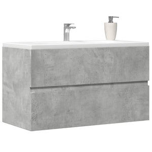 vidaXL Armoire murale de salle de bain gris béton 80x38,5x45 cm en bois d'ingénierie