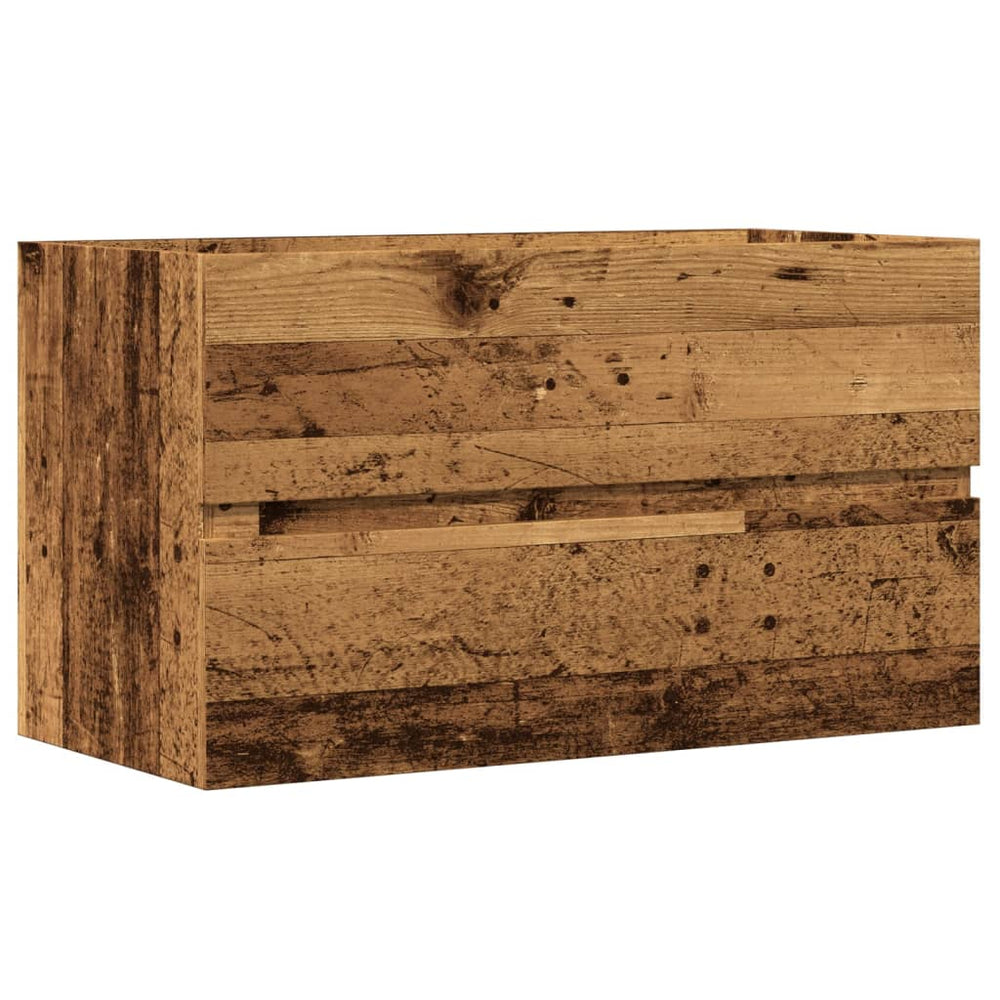 vidaXL Meuble haut de salle de bain aspect bois de récupération 80x38,5x45 cm Bois d'ingénierie