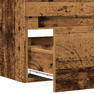 Bad-Hängeschrank Altholz-Optik 80 cm