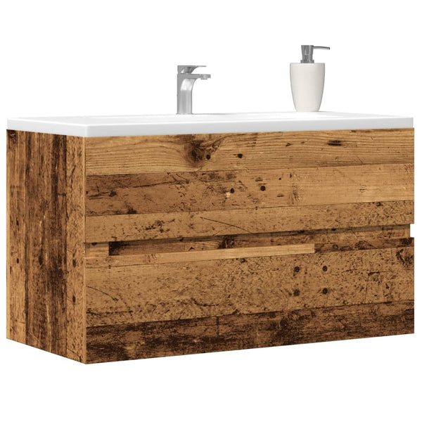 Bad-Hängeschrank Altholz-Optik 80 cm