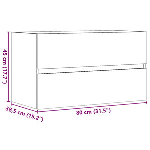 Bad-Hängeschrank Artisan Eiche 80 cm