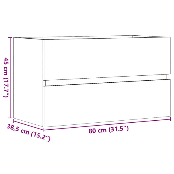 Bad-Hängeschrank Artisan Eiche 80 cm