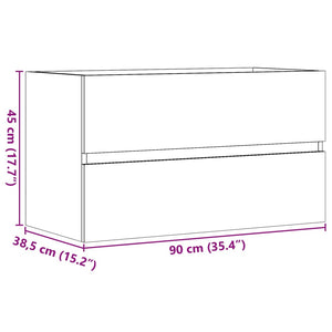 Waschbeckenunterschrank Altholz-Optik 90cm