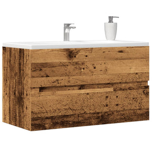 Waschbeckenunterschrank Altholz-Optik 90cm