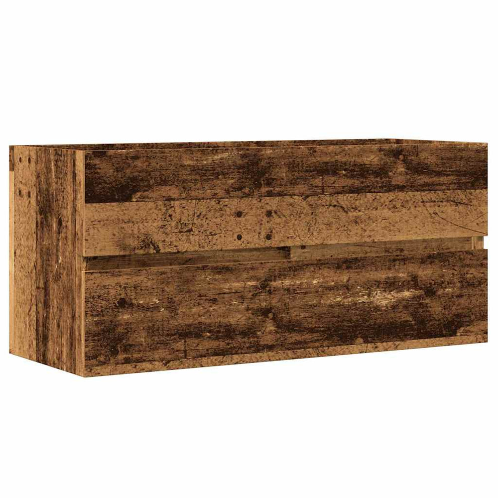 Waschbeckenschrank Altholz-Optik 100 cm