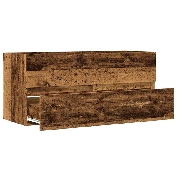 Waschbeckenschrank Altholz-Optik 100 cm