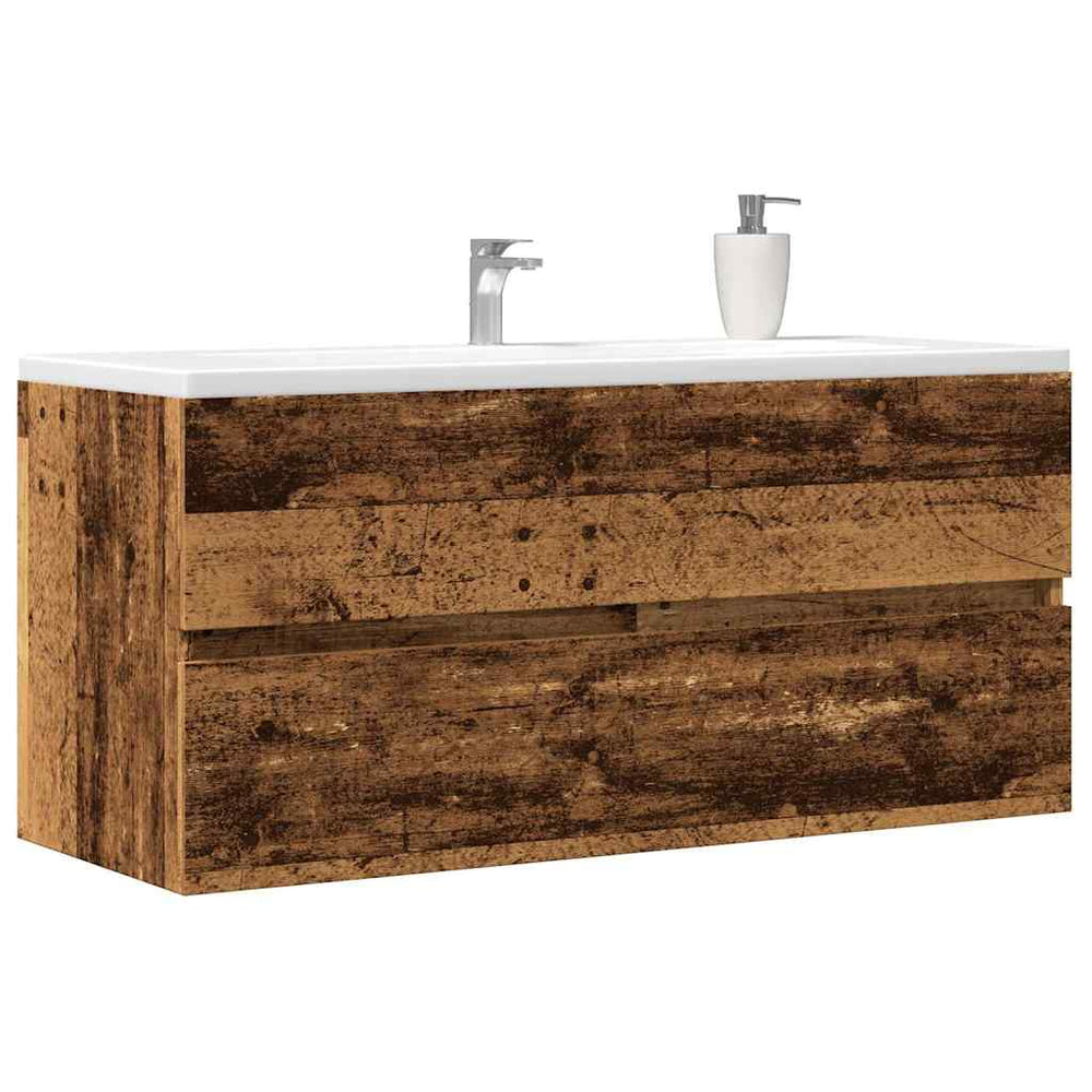 Waschbeckenschrank Altholz-Optik 100 cm