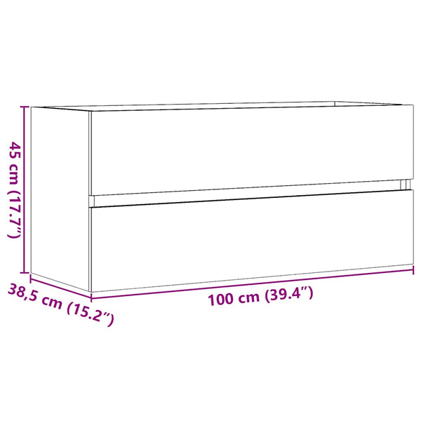 Waschbeckenschrank Artisan-Eiche 100 cm