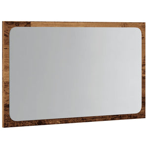 LED Badspiegel Altholz-Optik 60 cm