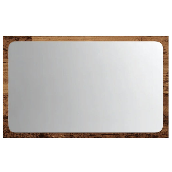 LED Badspiegel Altholz-Optik 60 cm