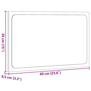 LED Badspiegel Artisan-Eiche 60 cm