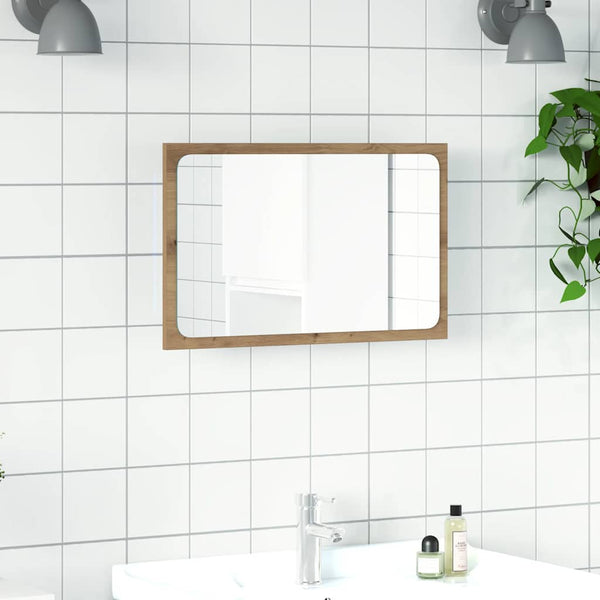 LED Badspiegel Artisan-Eiche 60 cm
