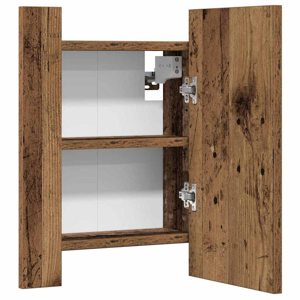 LED-Spiegelschrank Altholz-Optik 40cm