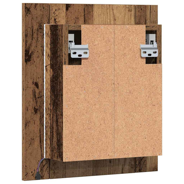 LED-Spiegelschrank Altholz-Optik 40cm
