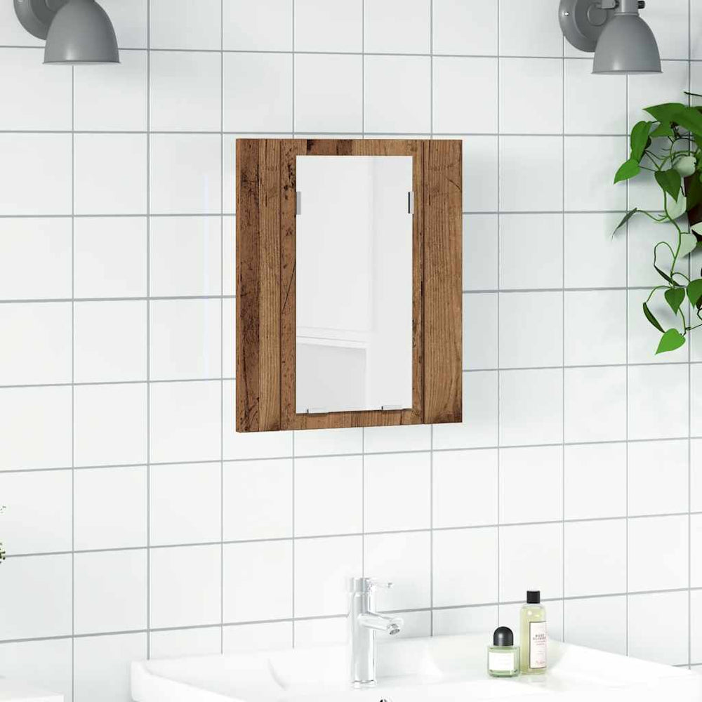 LED-Spiegelschrank Altholz-Optik 40cm