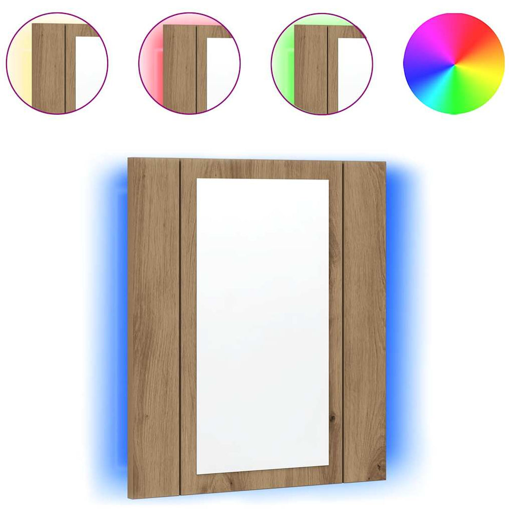 LED-Spiegelschrank Artisan-Eiche 40x45 cm