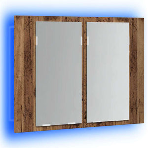 LED Spiegelschrank Altholz Optik 60cm