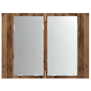 LED Spiegelschrank Altholz Optik 60cm