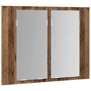 LED Spiegelschrank Altholz Optik 60cm