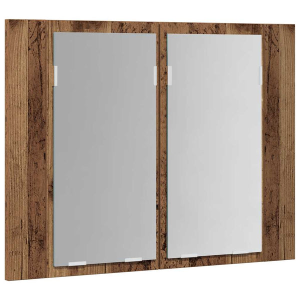 LED Spiegelschrank Altholz Optik 60cm