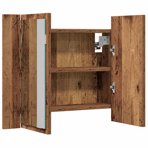 LED Spiegelschrank Altholz Optik 60cm